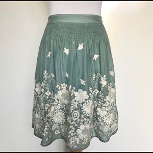 Anthropologie Skirts - Anthropology silk grey- blue skirt - Size 2 Anthropologie Skirts - Anthropology silk grey- blue skirt - Size 2